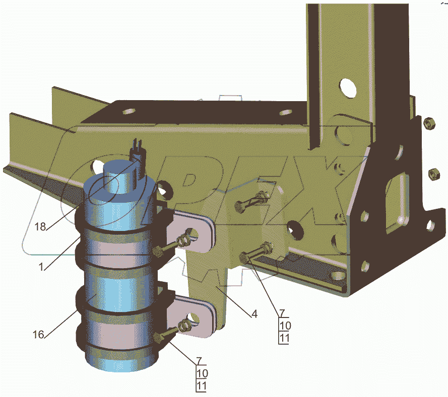 Установка ресивера-осушителя 544020-8100036