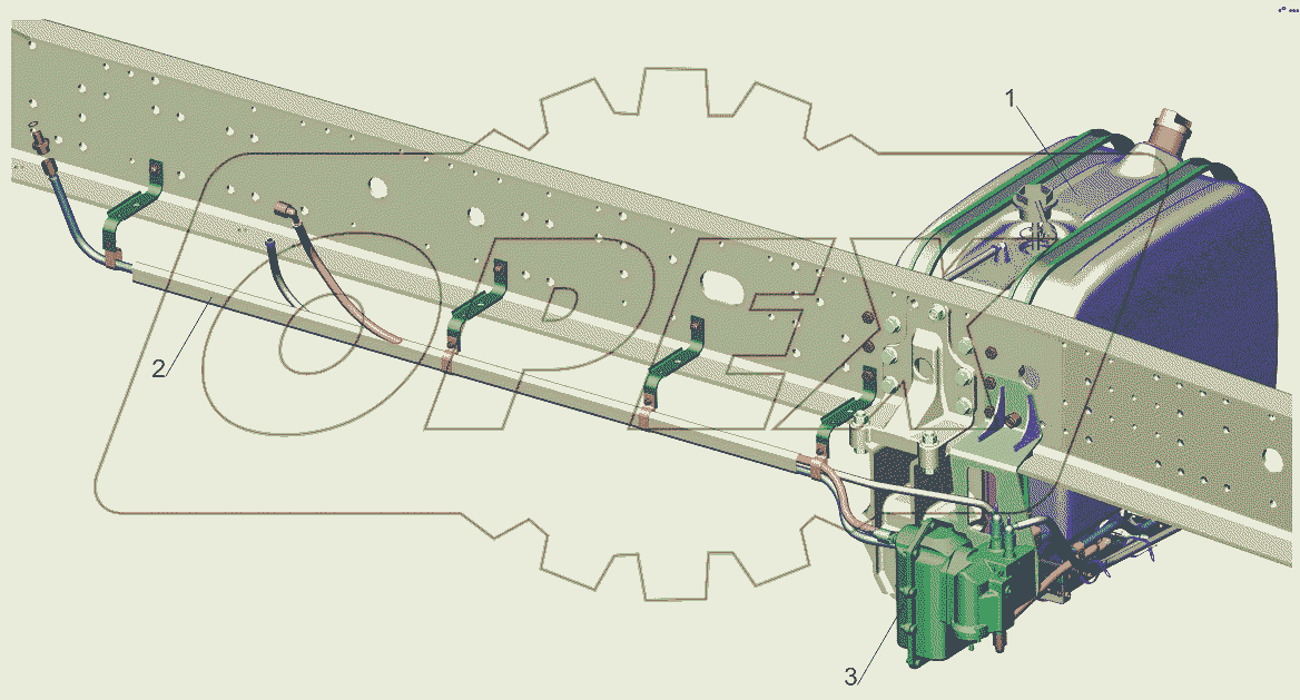 Установка системы подавления токсичных веществ 631019-1400001