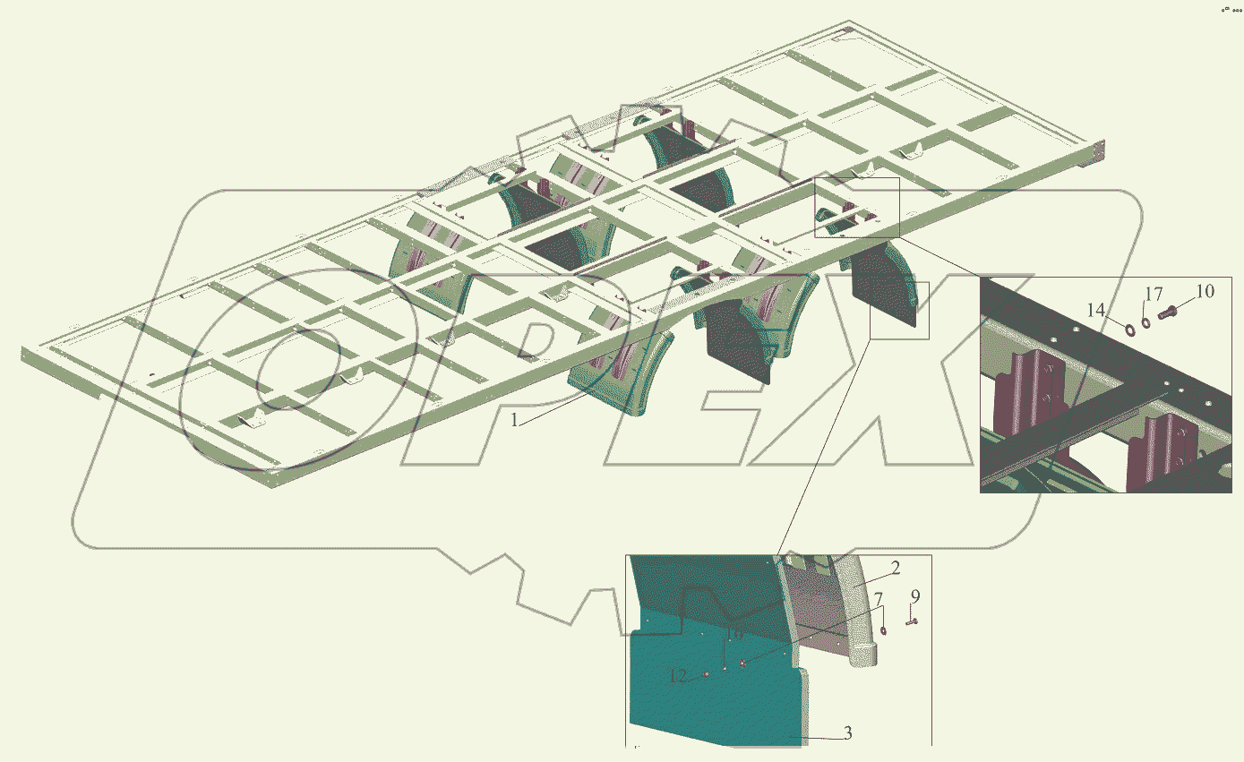 Установка брызговиков 6310E9-8500048-010
