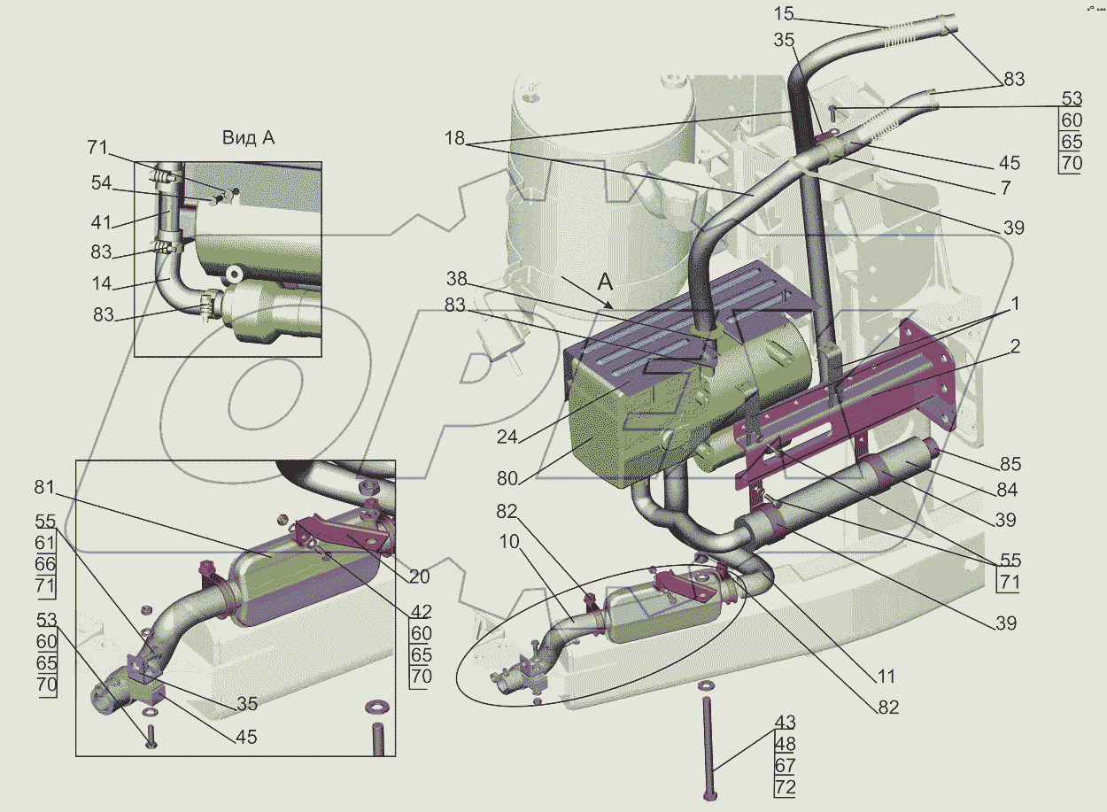 Установка подогревателя 544019-1015001