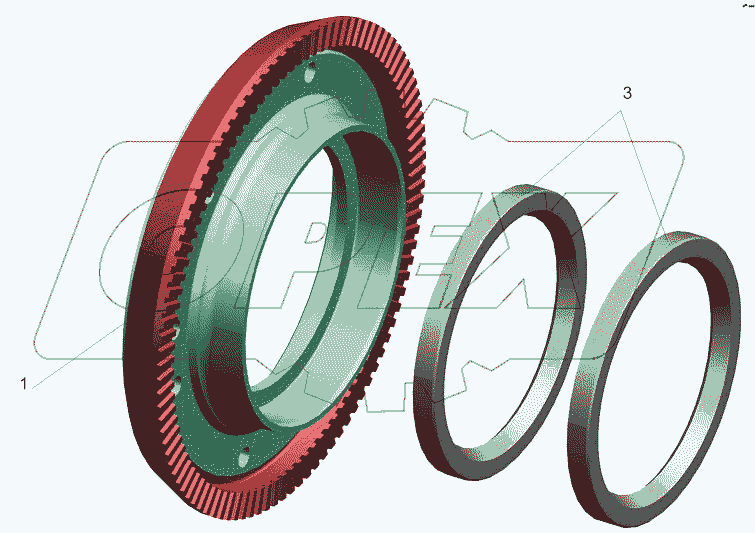 Крышка с манжетами 543266-3104034, 543266-3104034