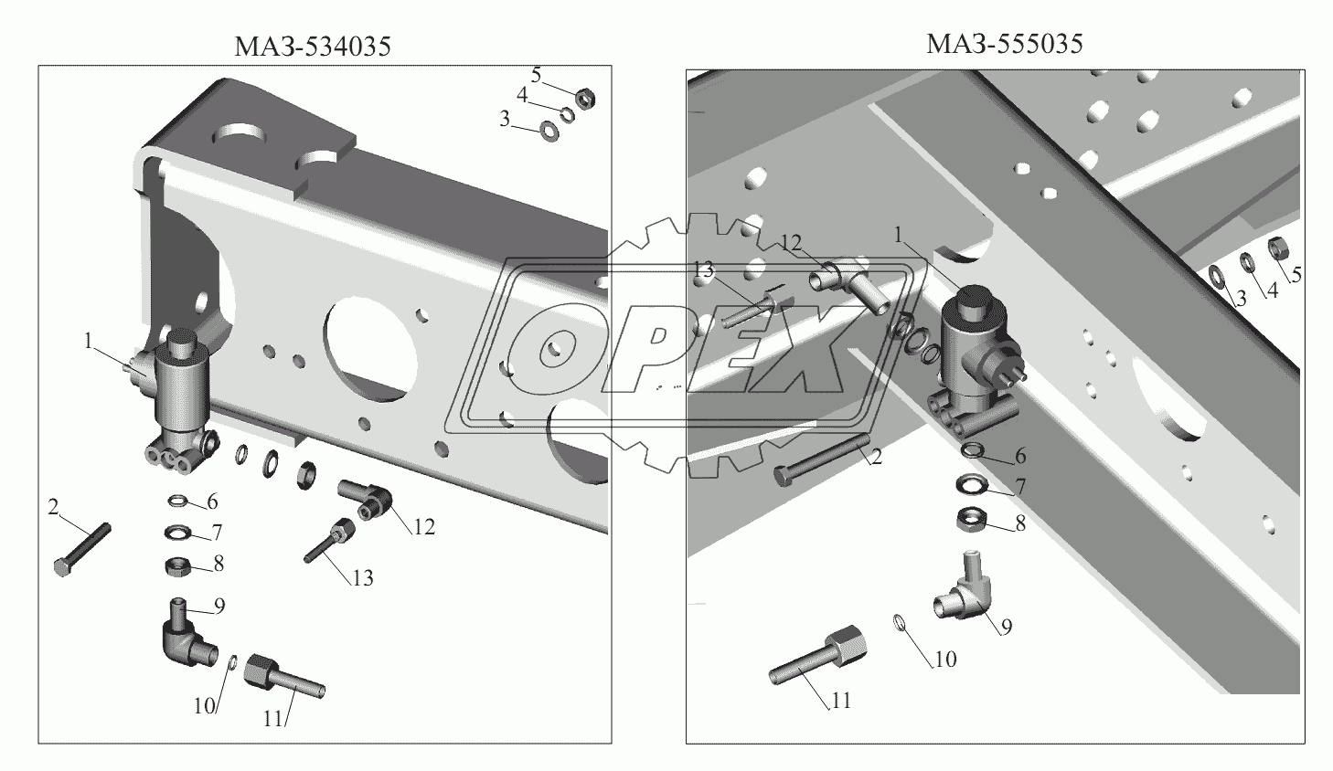 Установка тормозного клапана ASR и присоединительной арматуры 2