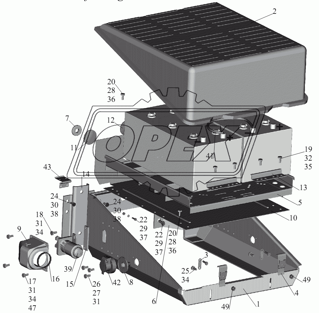 Установка аккумуляторных батарей 2