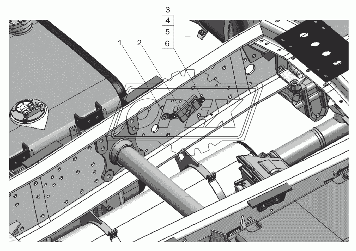 Установка датчика NOx на автомобили МАЗ-534035, 555035