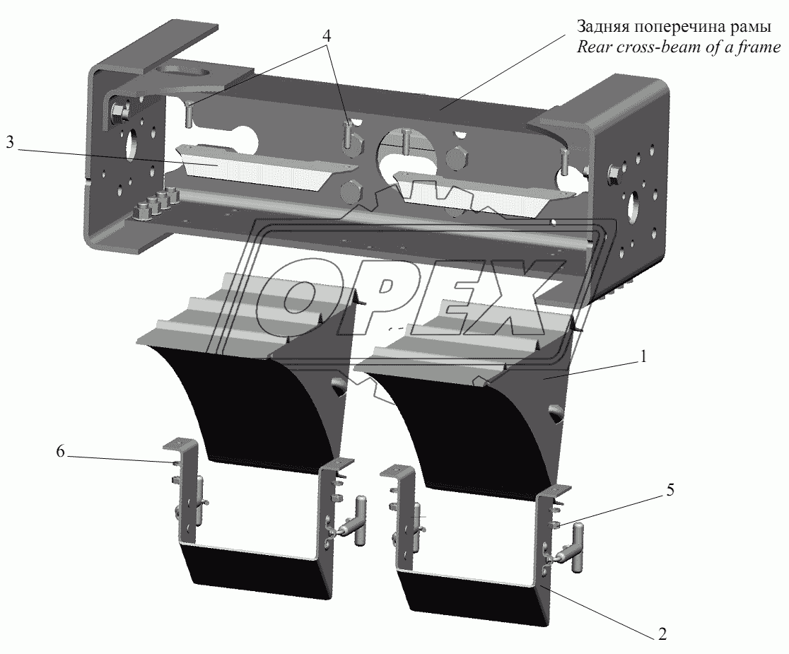 Установка противооткатного упора 534035-3900037