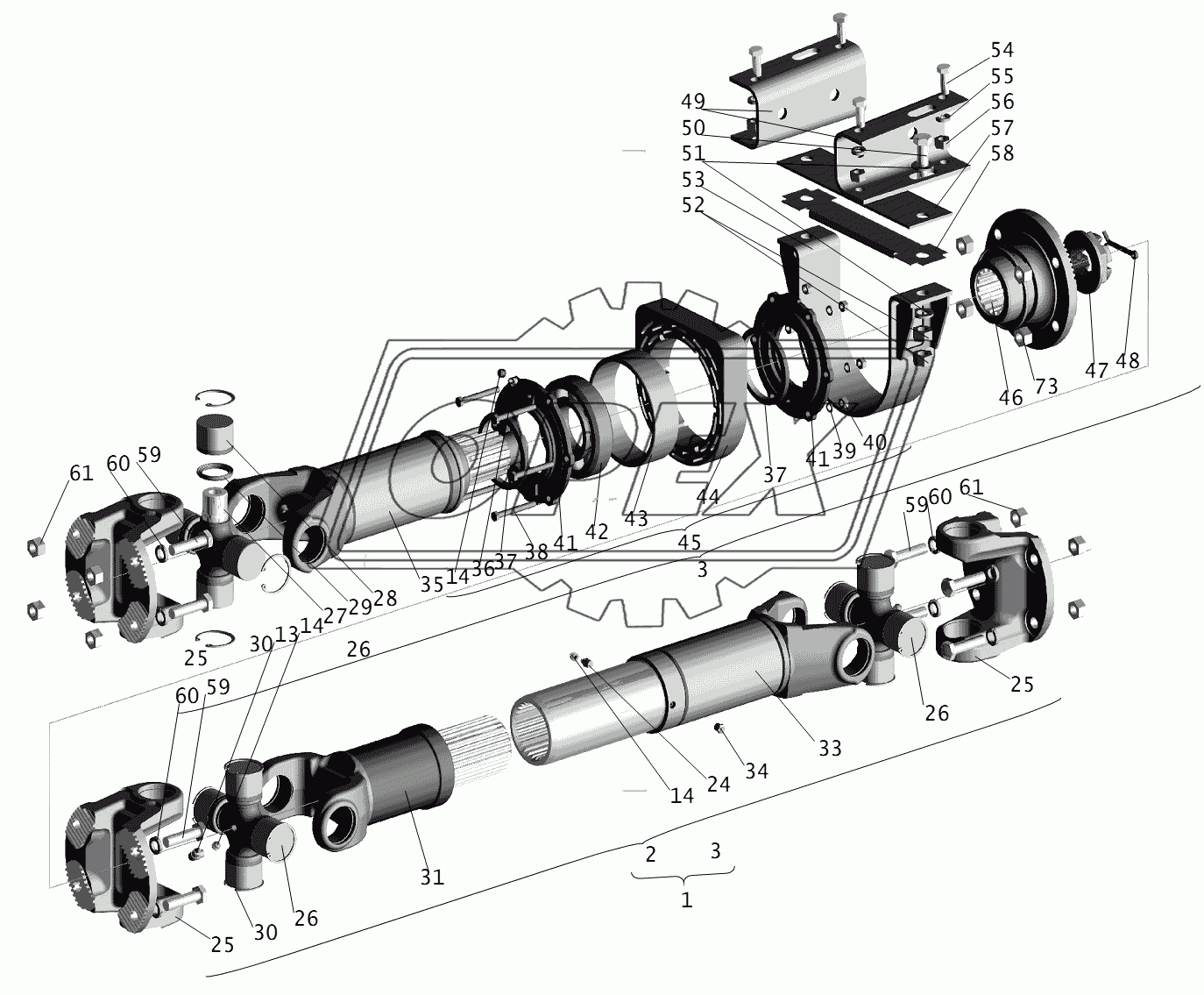 Карданные передача МАЗ-631236