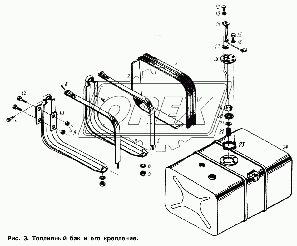 Топливный бак и его крепление