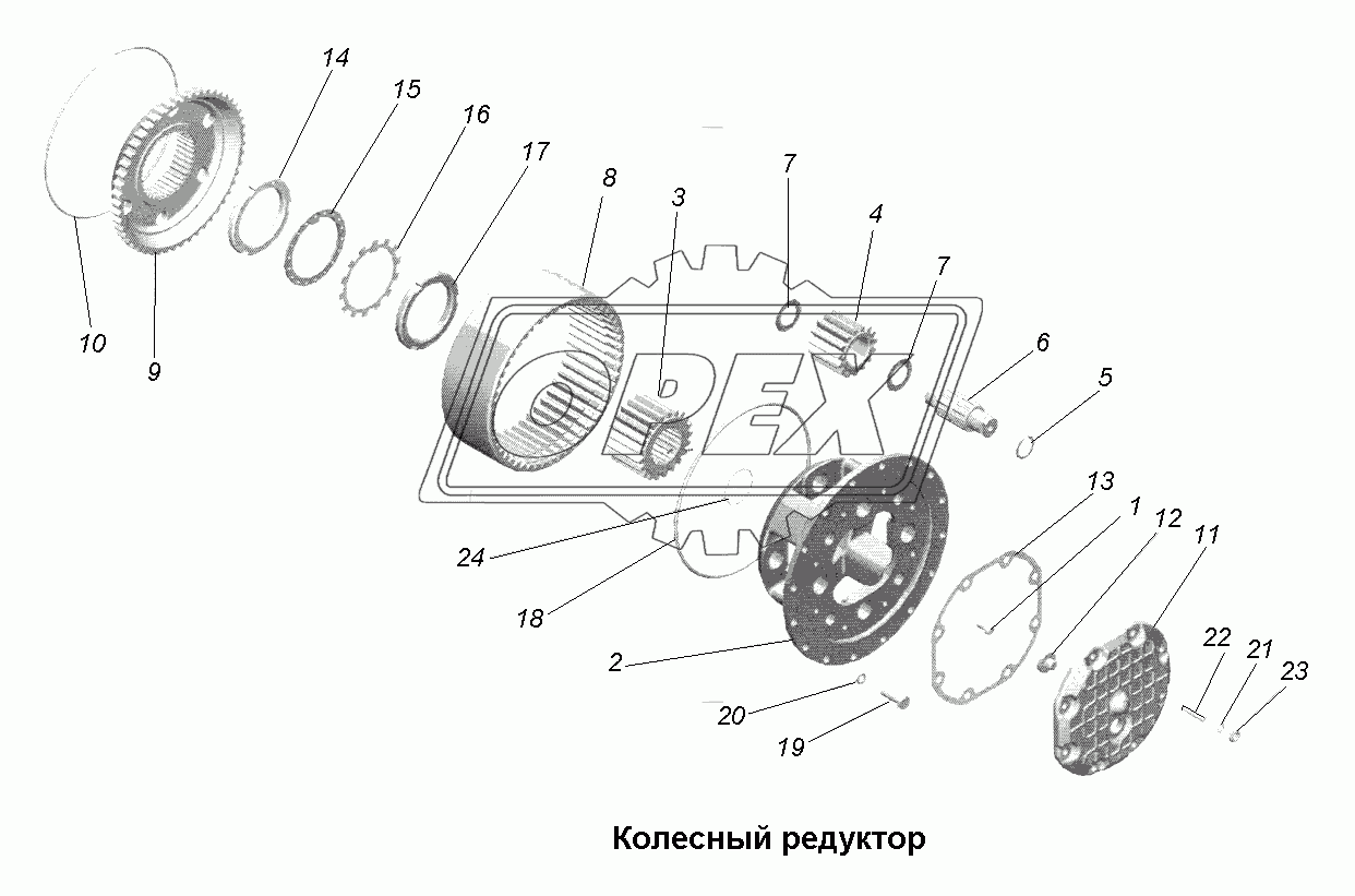 Мост задний\Колесный редуктор (2)