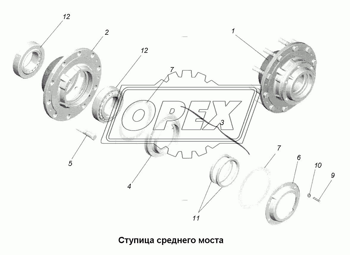 Мост средний\Ступица среднего моста