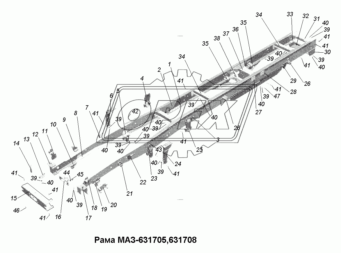 Рама\Рама МАЗ-631705,631708