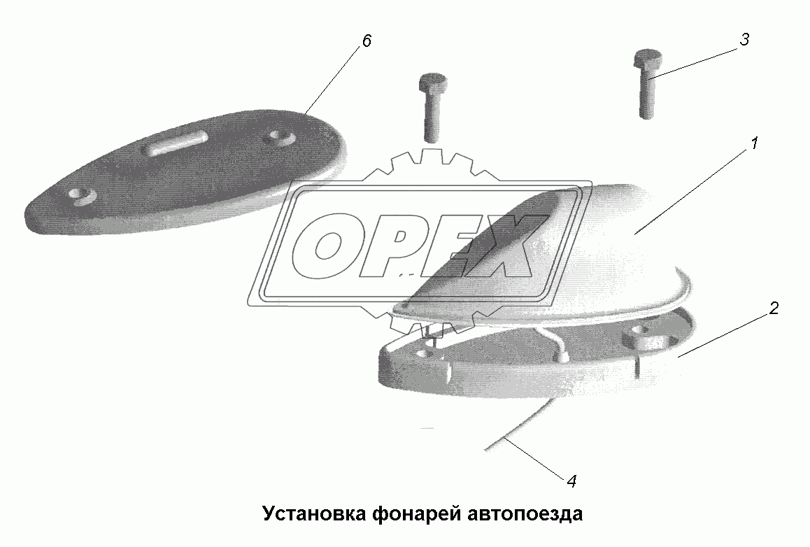 Электрооборудование\Установка фонарей автопоезда