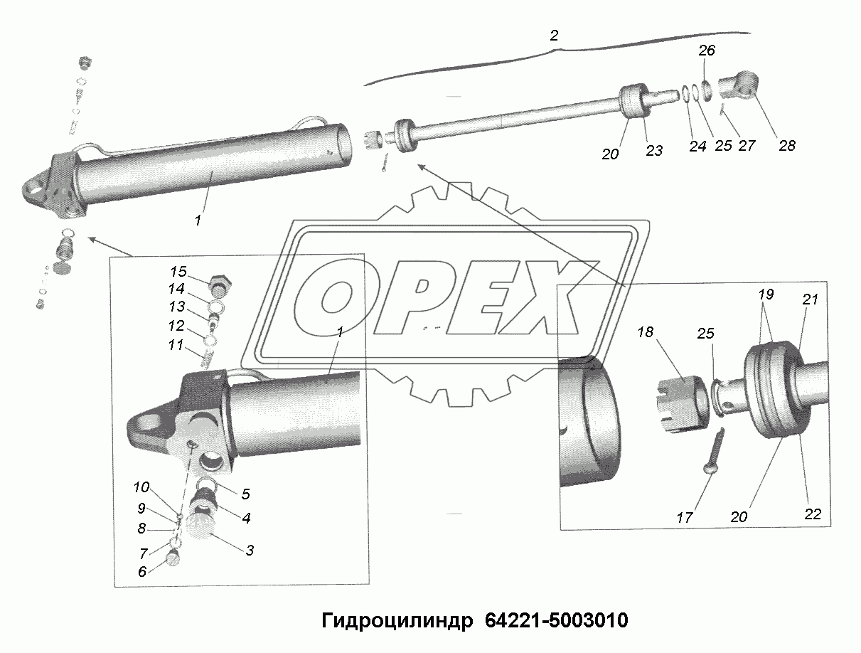 Кабина\Гидроцилиндр 64221-5003010