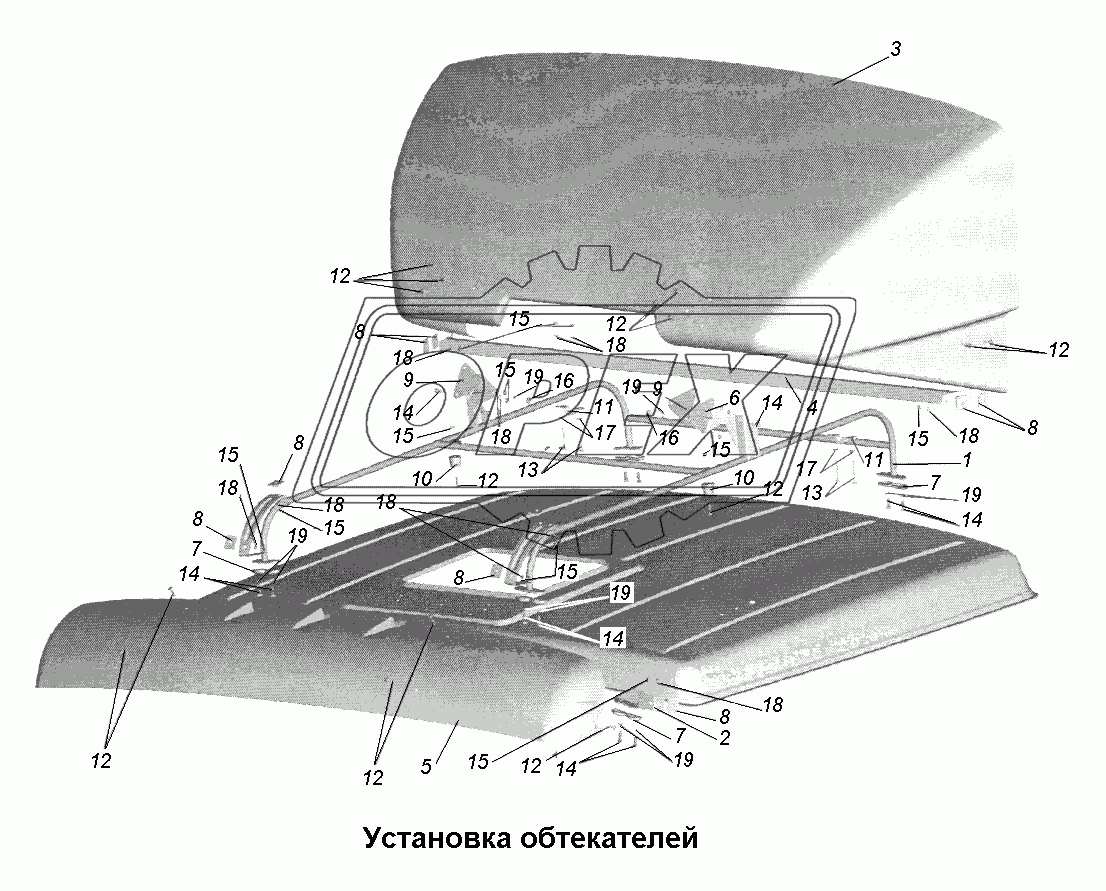 Кабина\Установка обтекателей