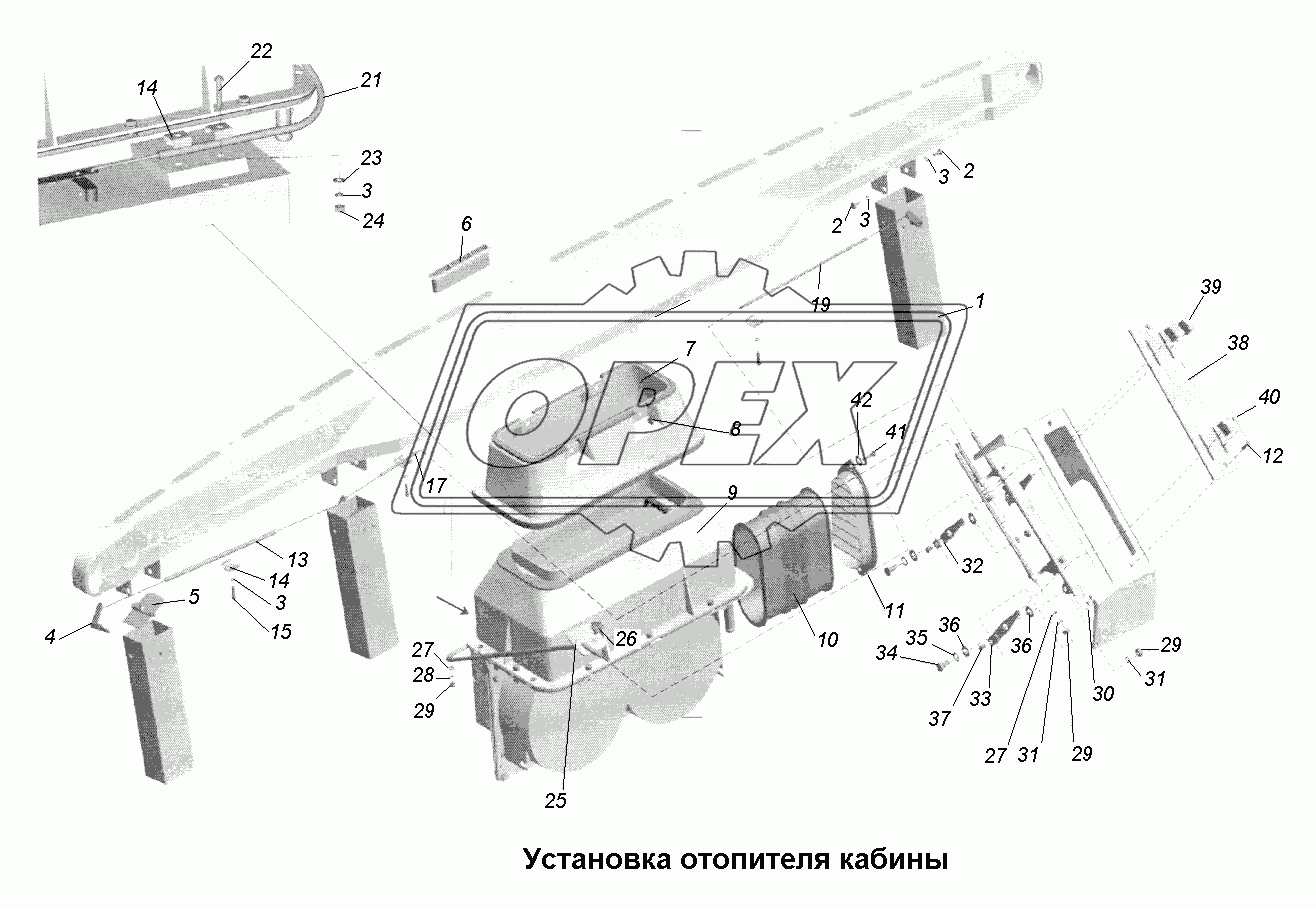 Отопление\Установка отопителя кабины