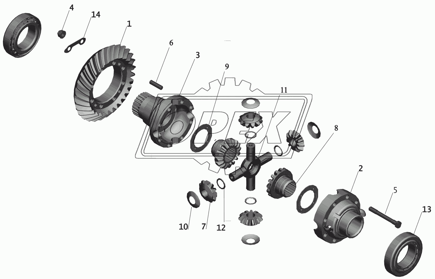 Редуктор. Дифференциал P5336-2403010-610