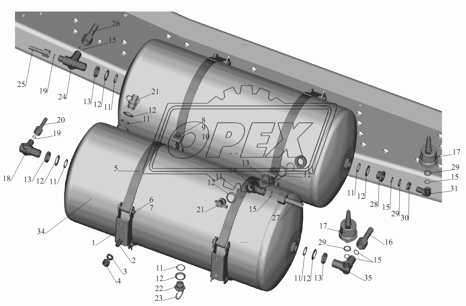 Установка ресиверов 54327-3513004