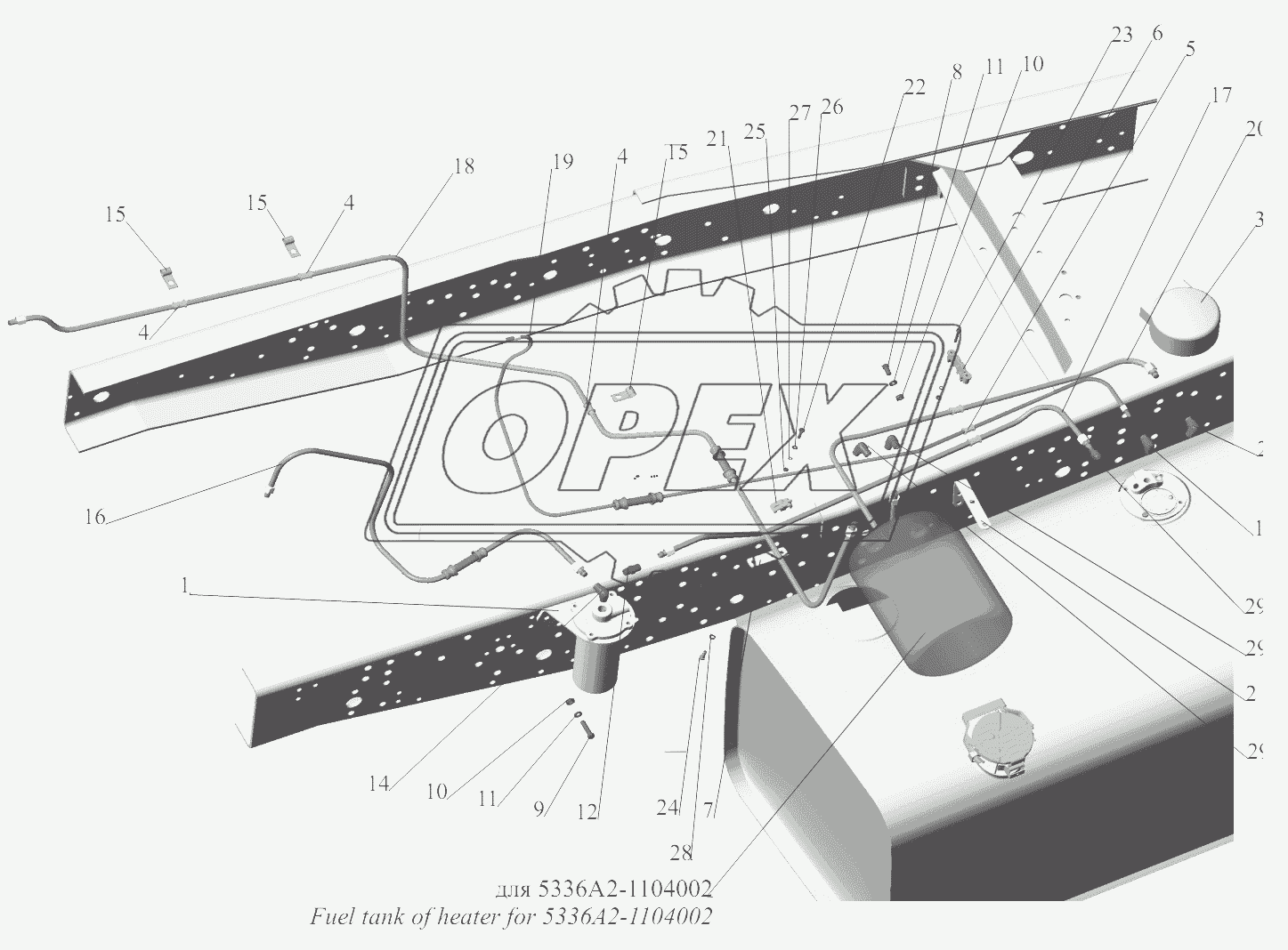 Установка топливопроводов 5336A2-1104002, 5336A2-1104002-700