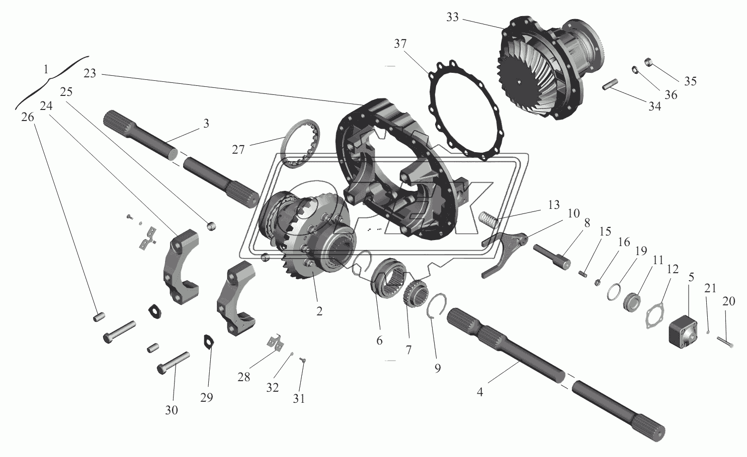 Редуктор заднего моста 1