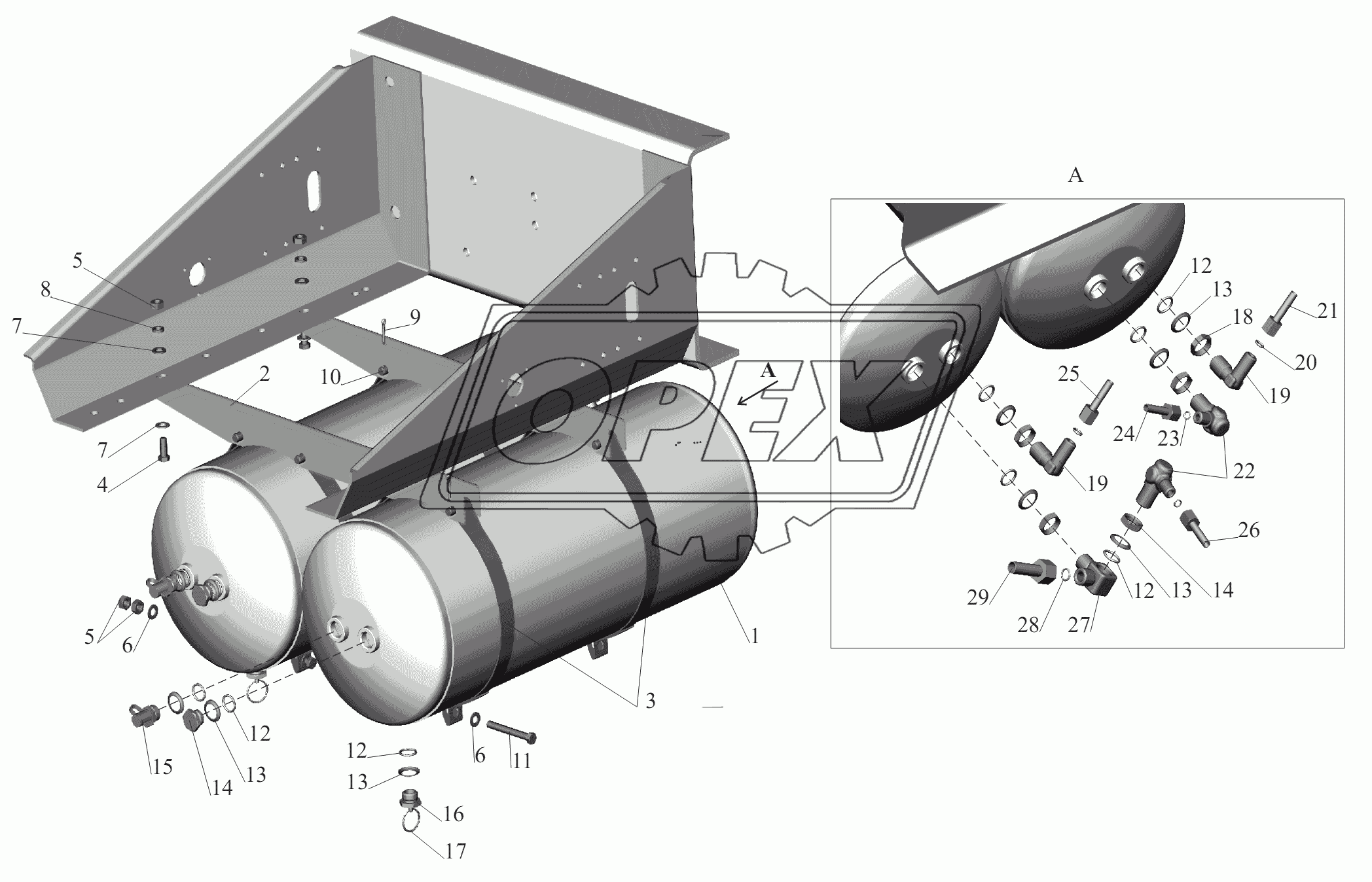 Установка ресиверов 643020-3513004