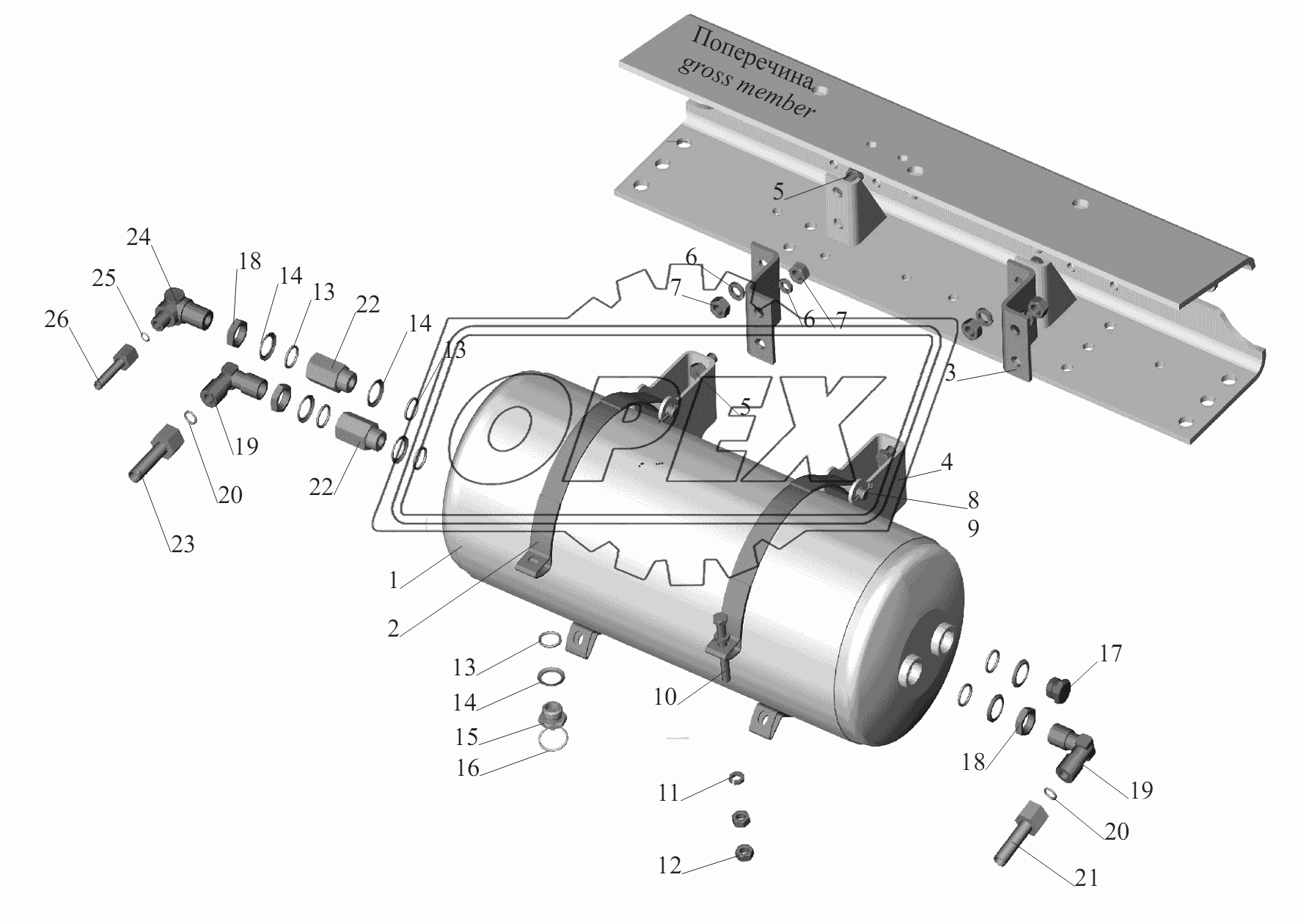 Установка ресивера 54401-3513007