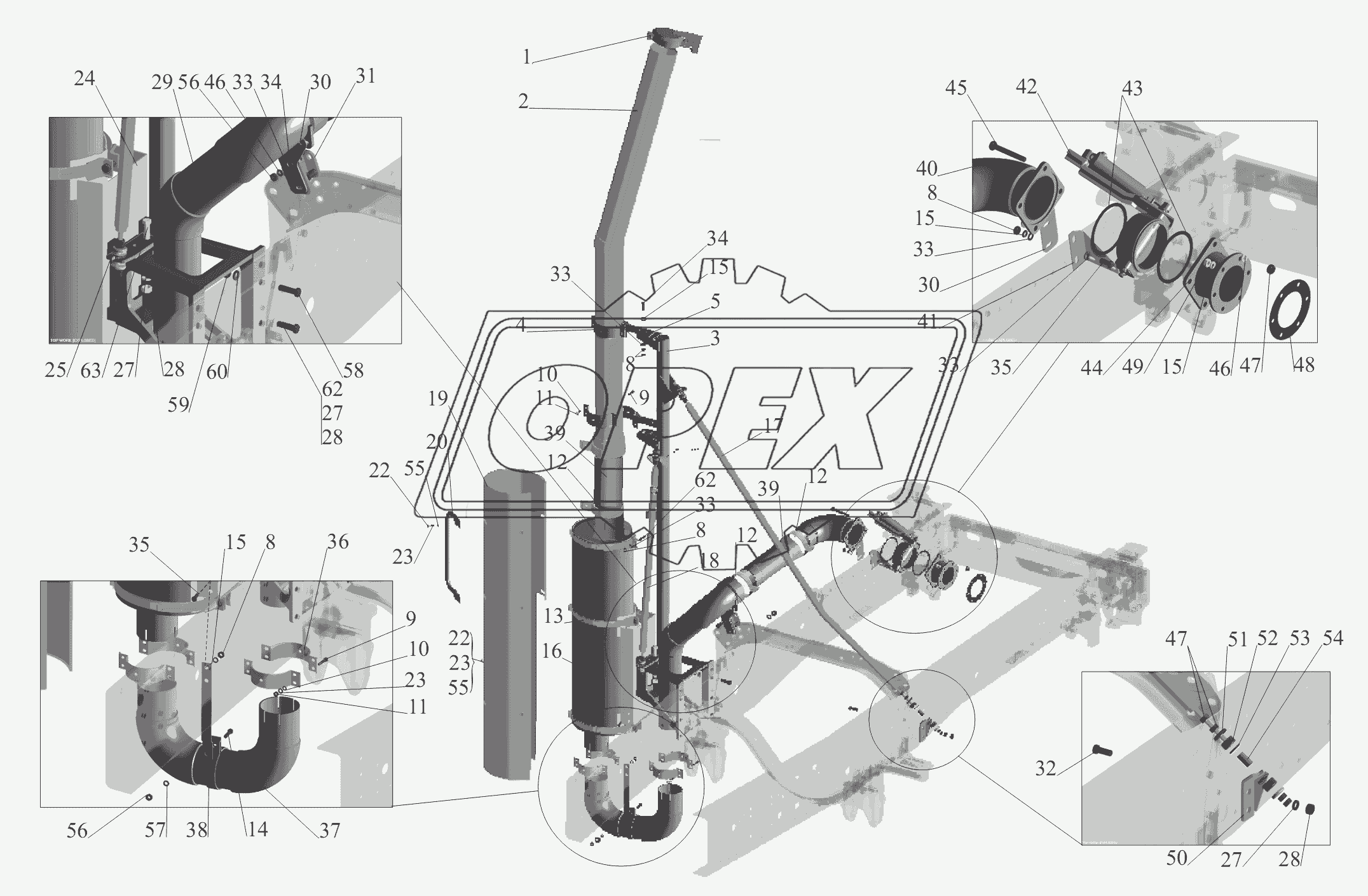 Установка системы выпуска 5440A8-1200001