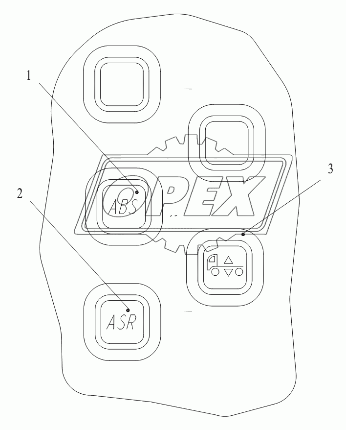Выключатели ABS, ASR и ECAS