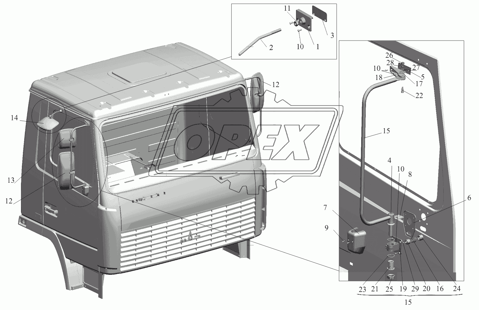 Установка зеркал 6430-8200005