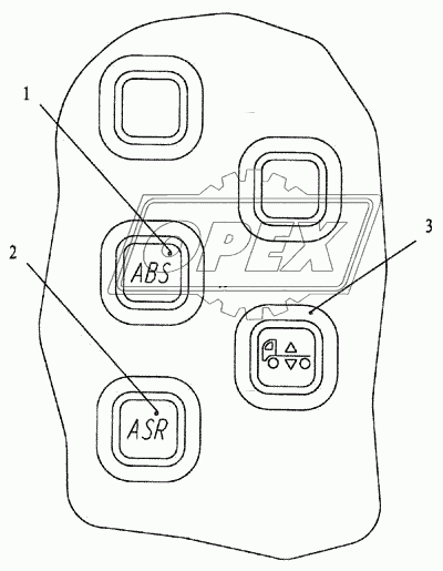 Выключатели ABS, ASR и ECAS 1