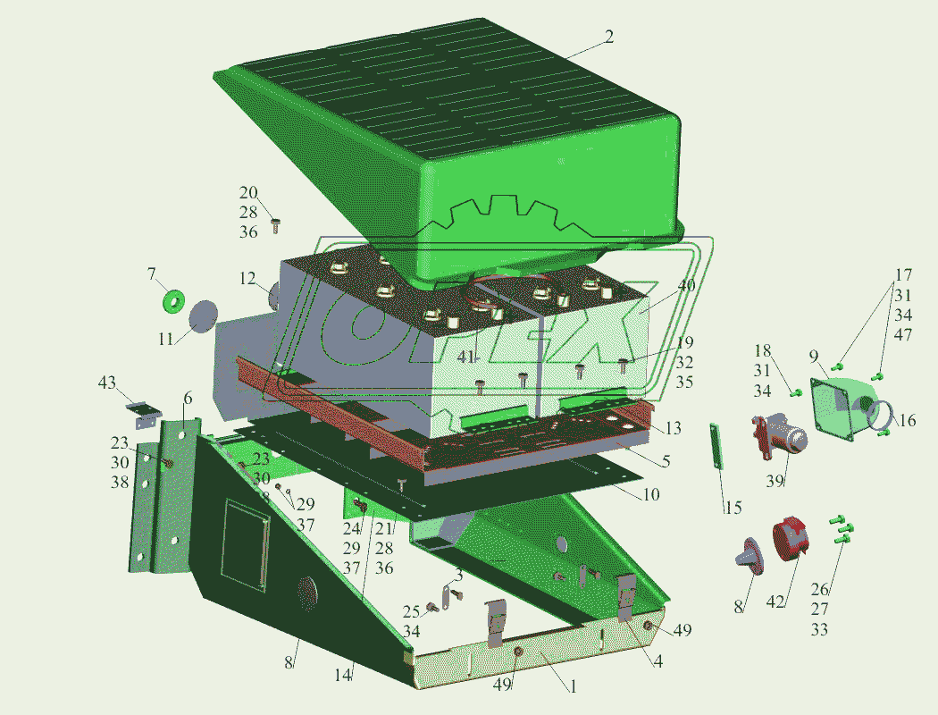 Установка аккумуляторных батарей 64302-3700008 (-700)