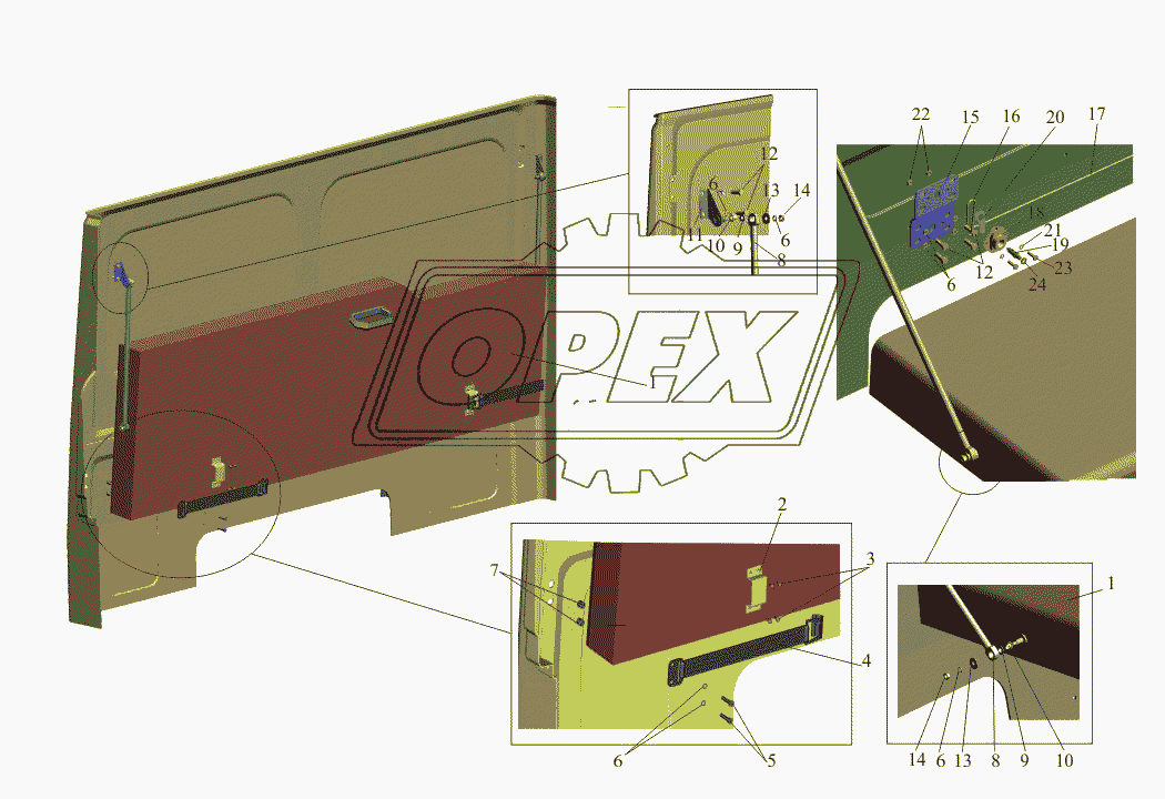 Установка спального места 6501-8200010