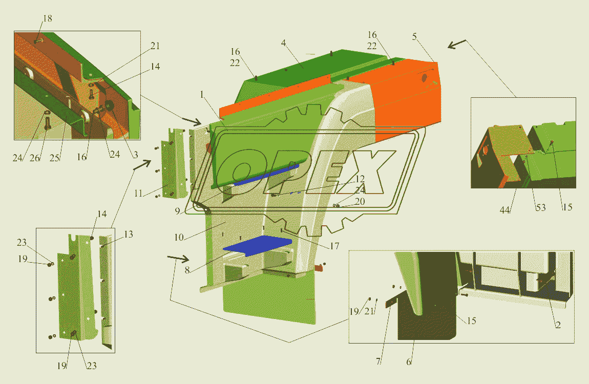 Установка оперения 6501-8400020-010