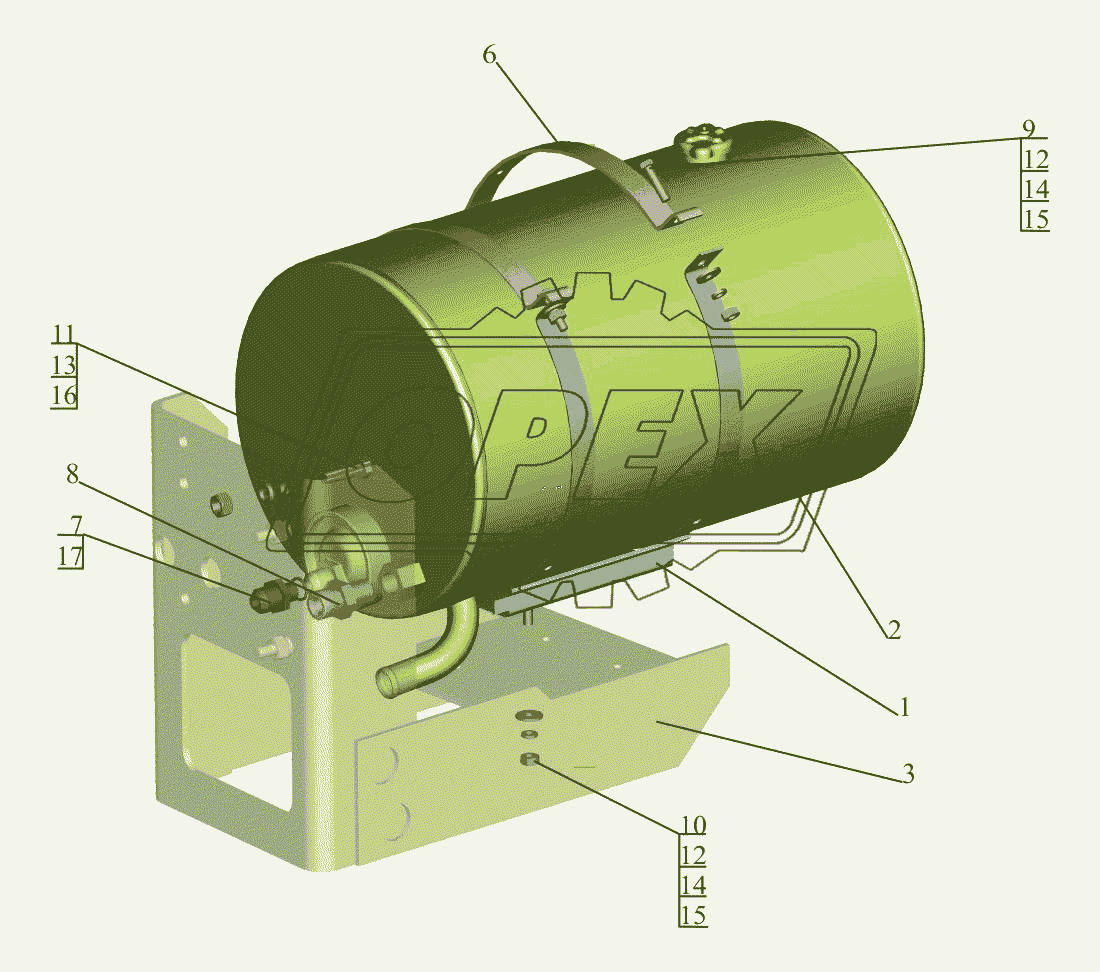 Установка масляного бака 6501-8600034