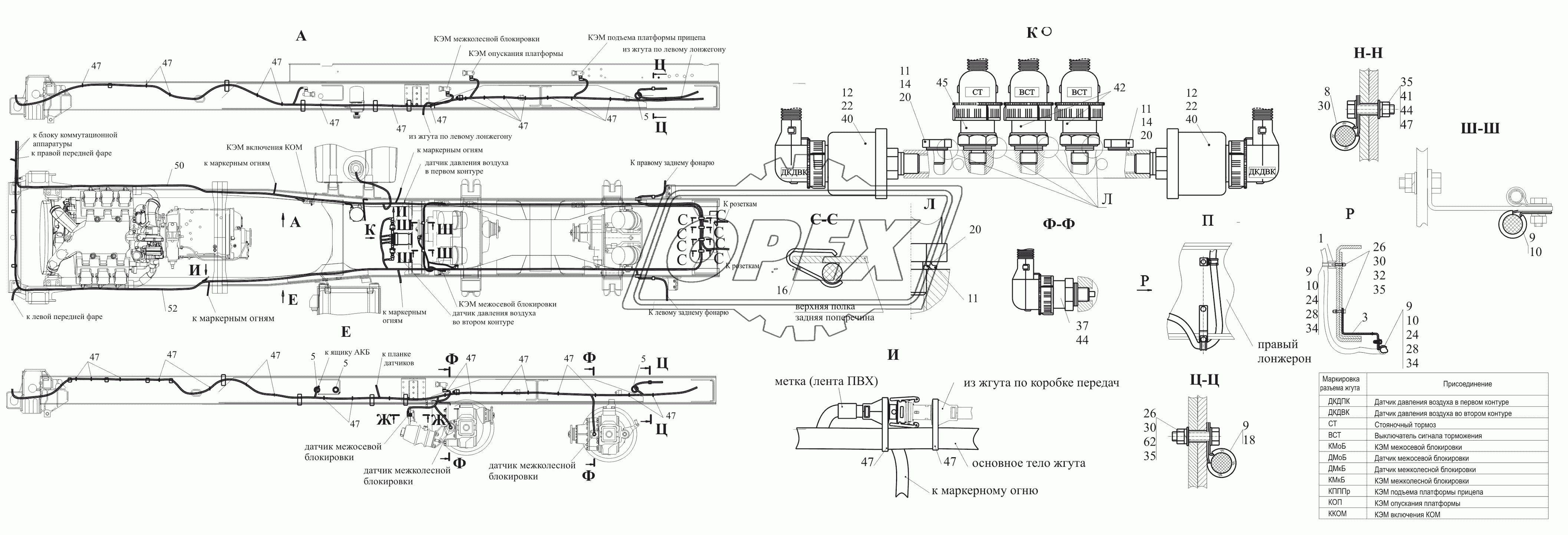 Установка электрооборудования на шасси 650119-3700010