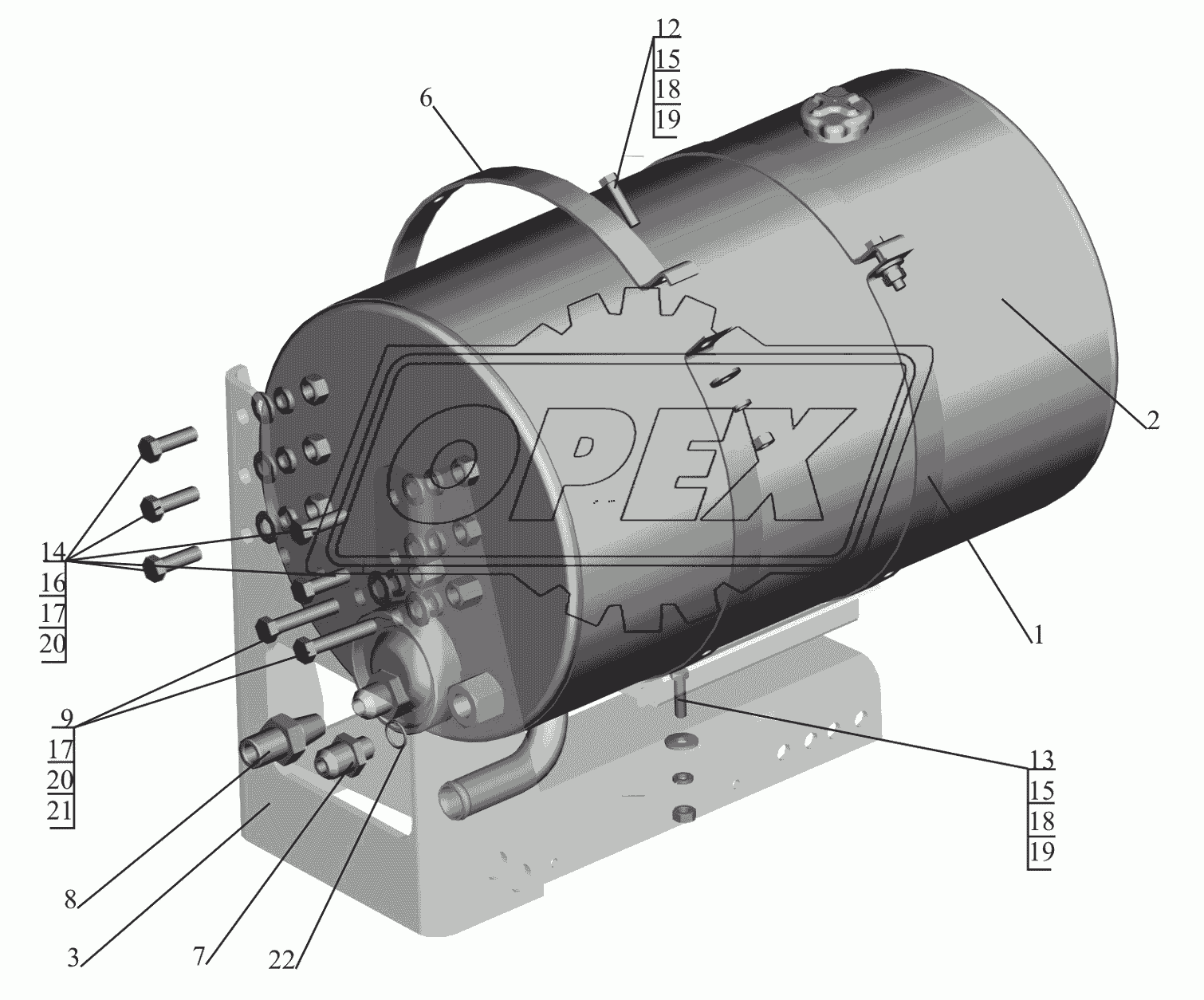 Установка масляного бака 650119-8600034