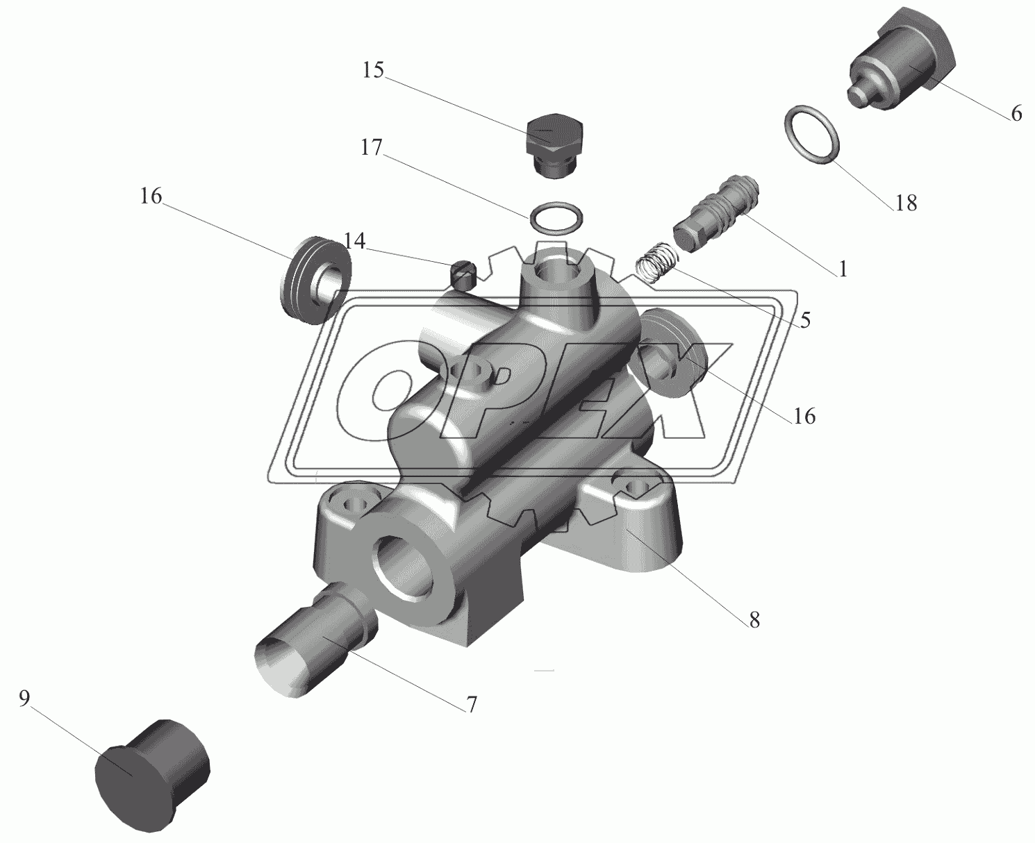 Клапан расхода и давления 551605-8607110-025