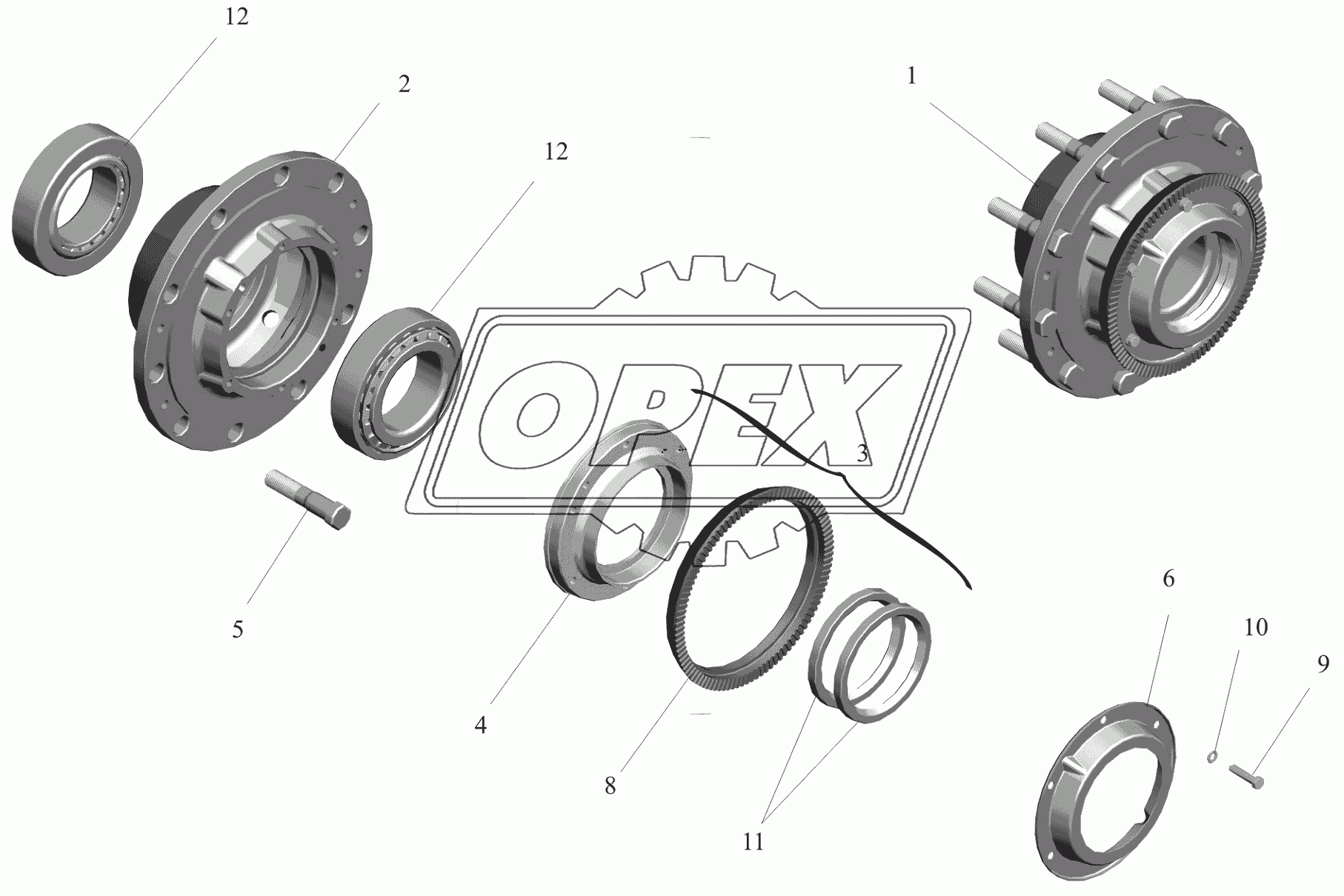 Ступица заднего моста. 544019-3104006