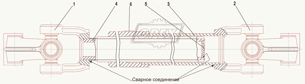 Вал нижний 5440-3444050