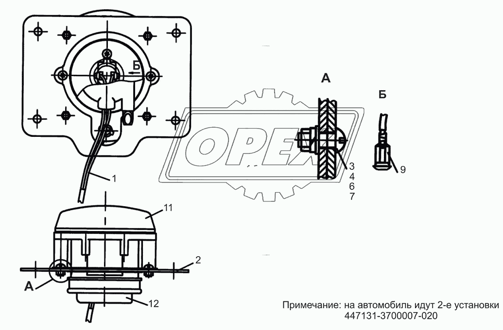 Установка противотуманных фар 447131-3700007-020