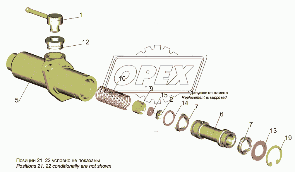 Цилиндр подпедальный 6430-1602510