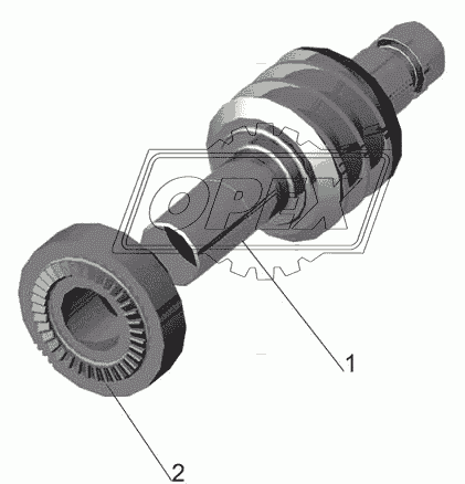 Вал червячный с полумуфтой 64226-3501168-010 1