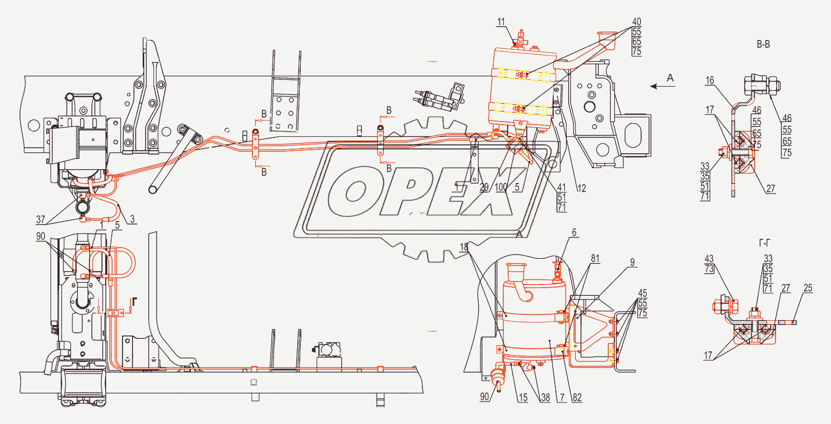 Mounting of fuel lines heater 6501A9-1015004-010