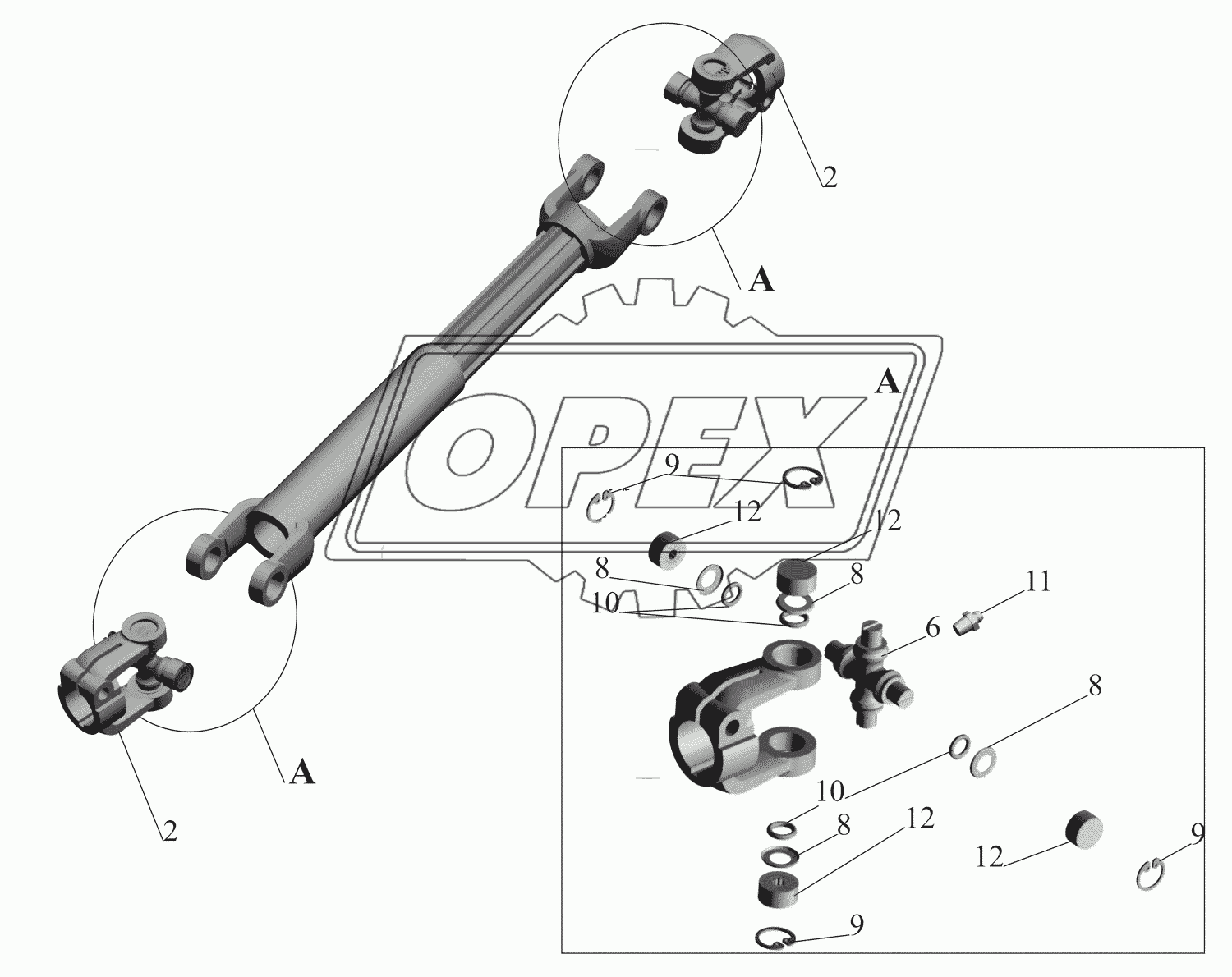 Вал нижний 5440-3444050