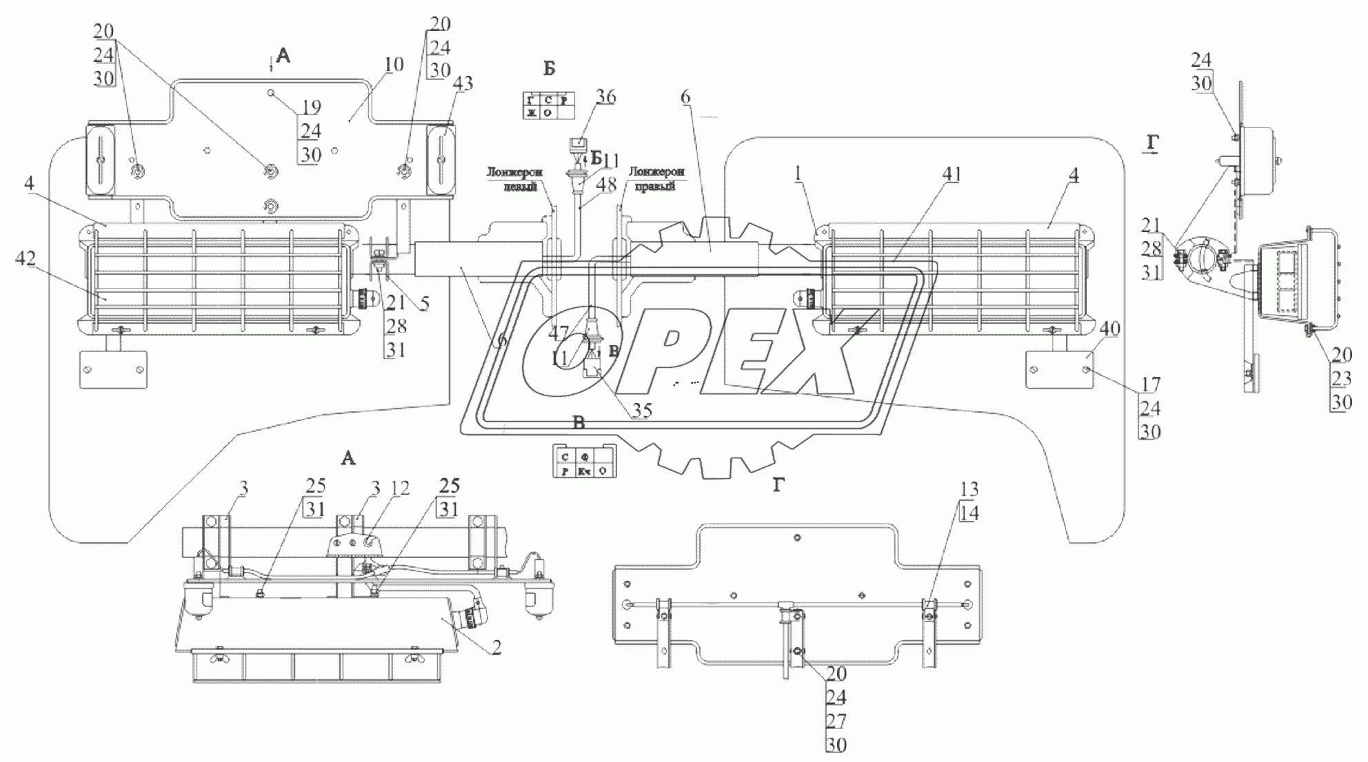 Установка задних фонарей 55165-3700009