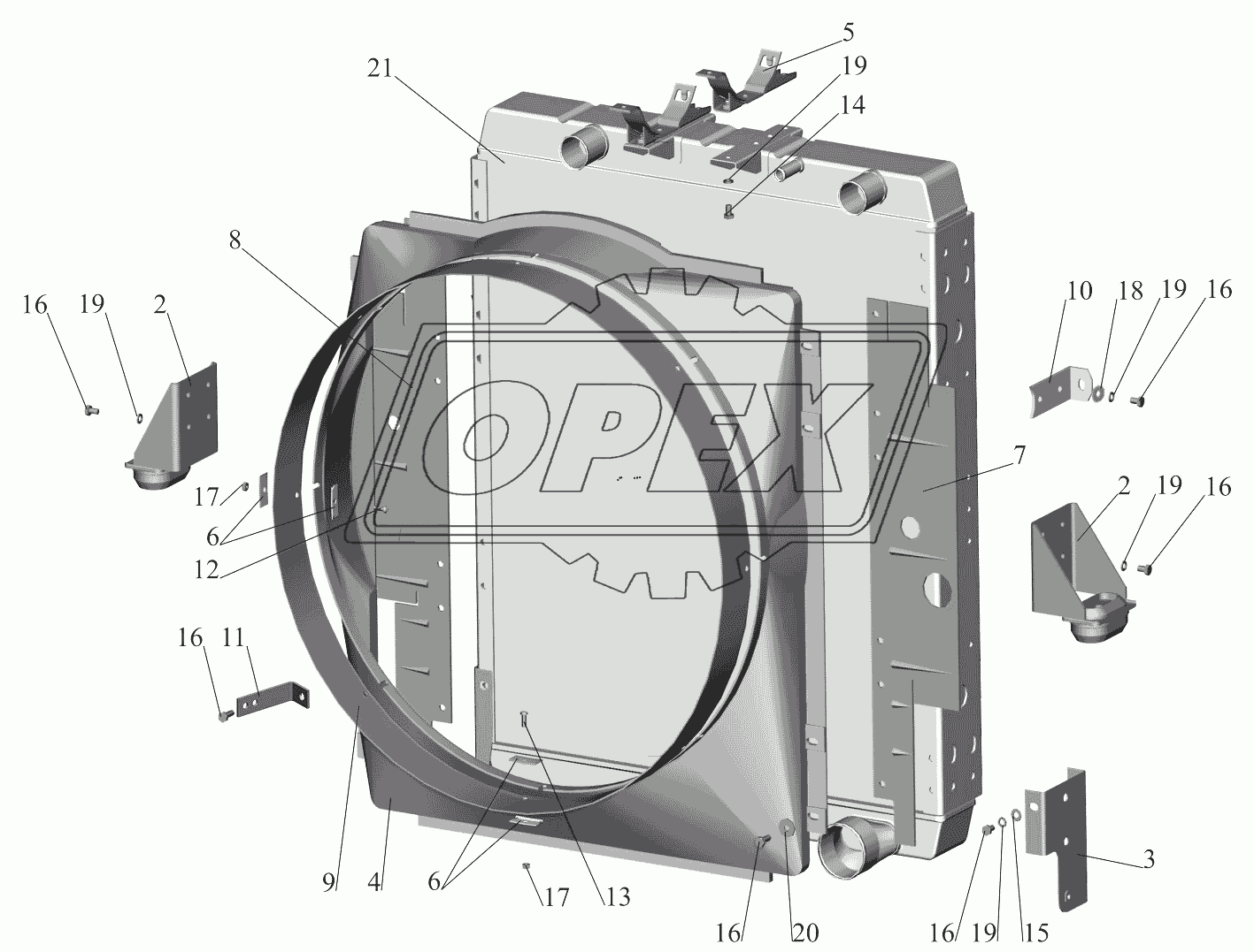 Радиатор с кожухом 642290-1301009-011