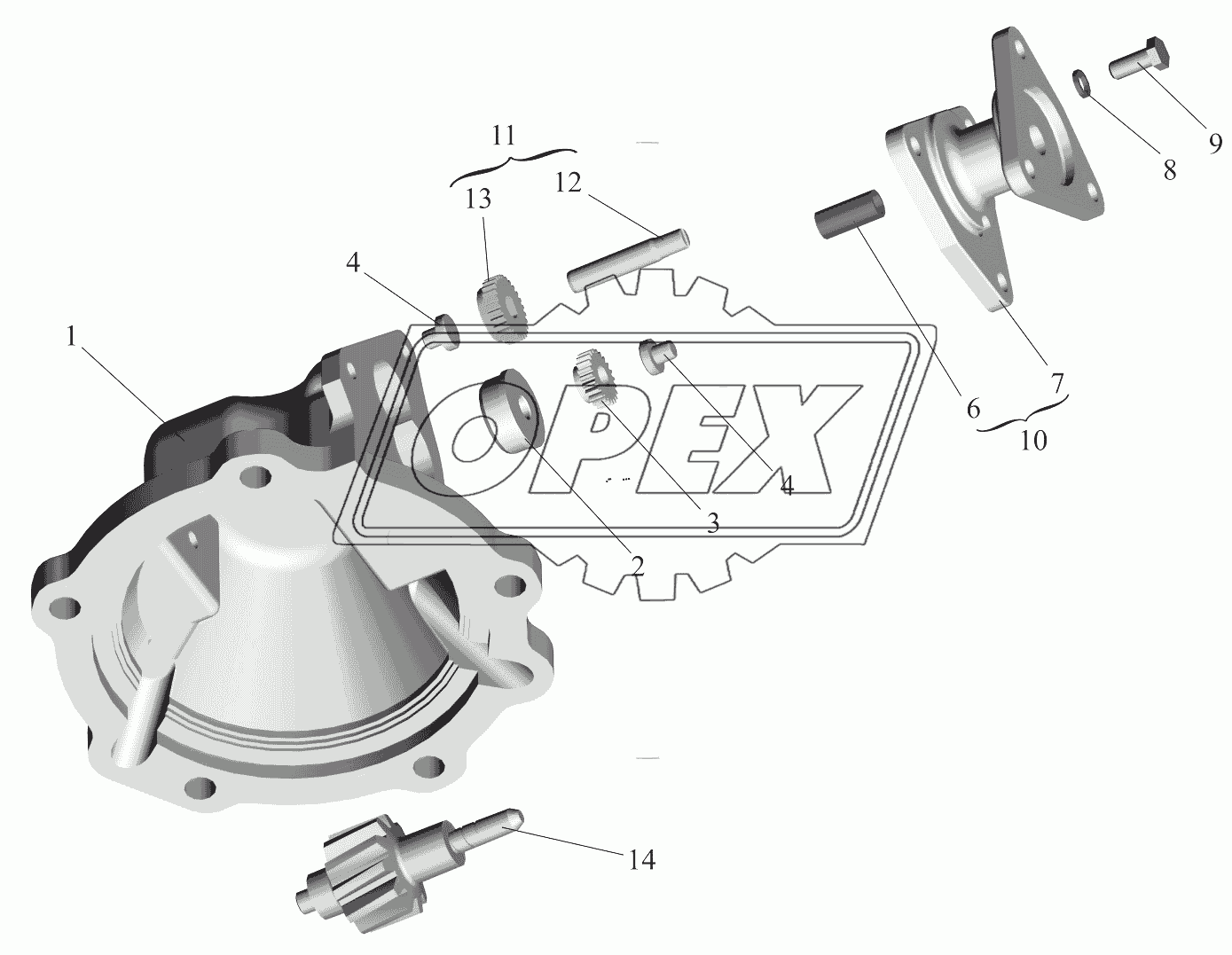 Коробка раздаточная. Крышка спидометра 63171-1802104