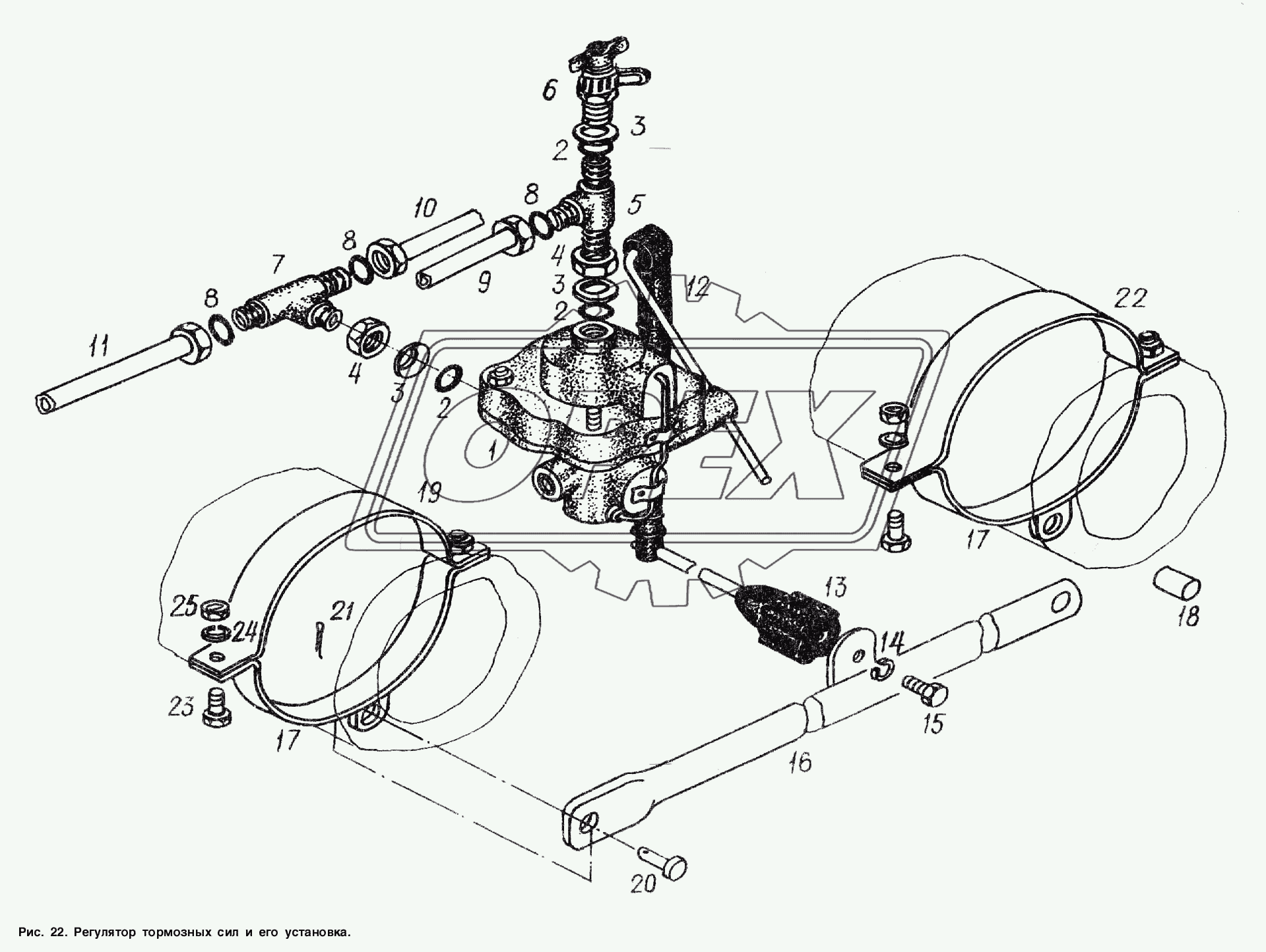 Регулятор тормозных сил и его установка
