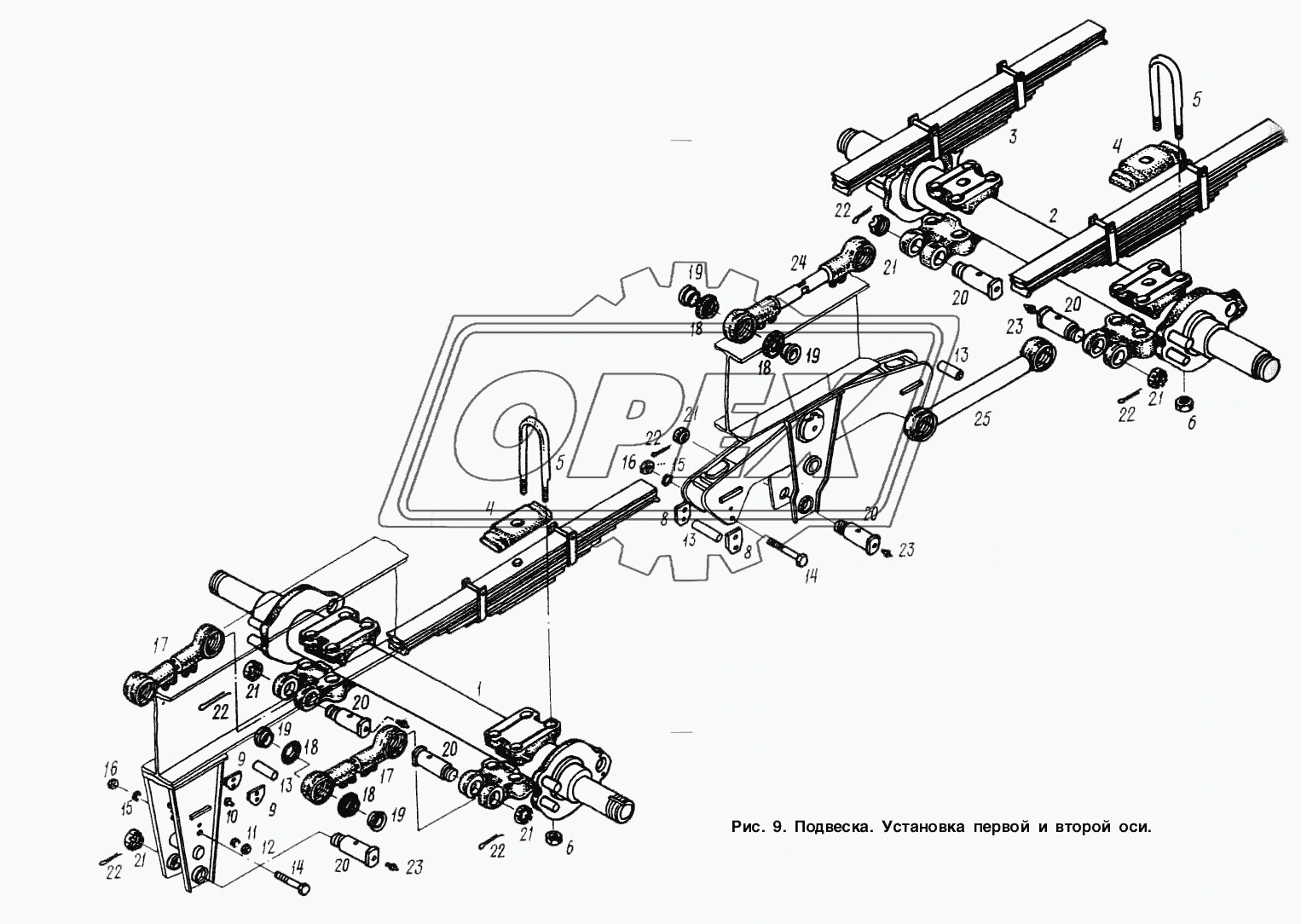 Подвеска. Установка первой и второй оси