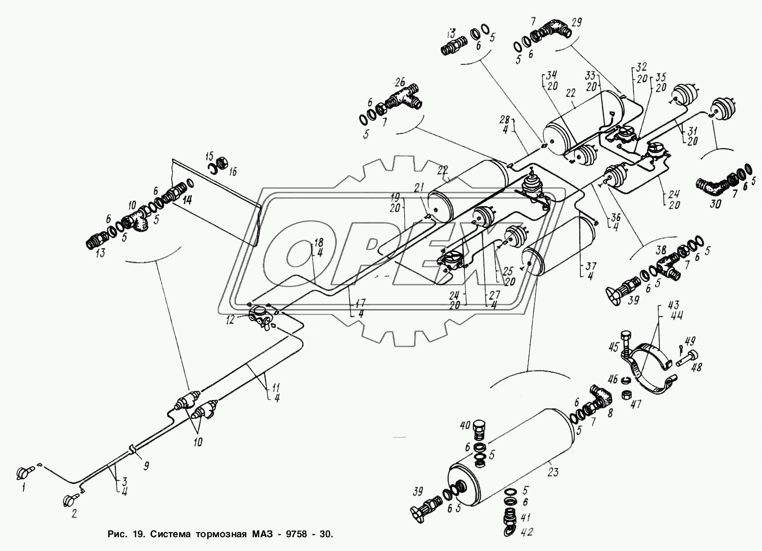 Система тормозная МАЗ 9758-30