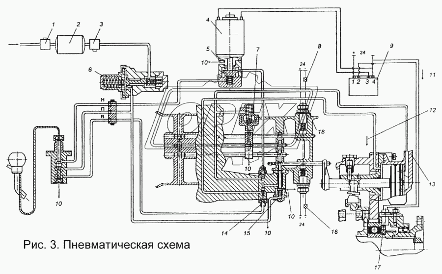 Пневматическая схема