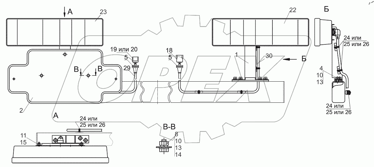  Установка задних фонарей